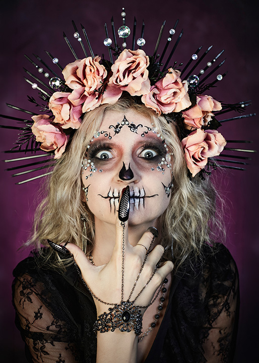 Halloweenowa sesja portretowa w studio BIELEC ART w Krakowie