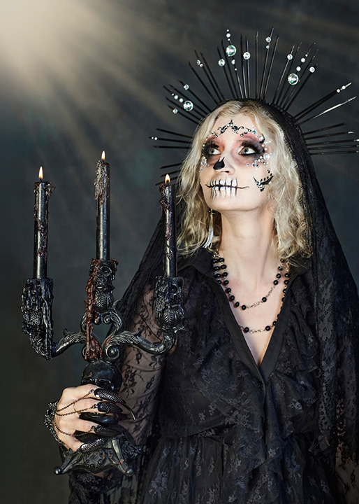 Halloweenowa sesja portretowa w studio BIELEC ART w Krakowie